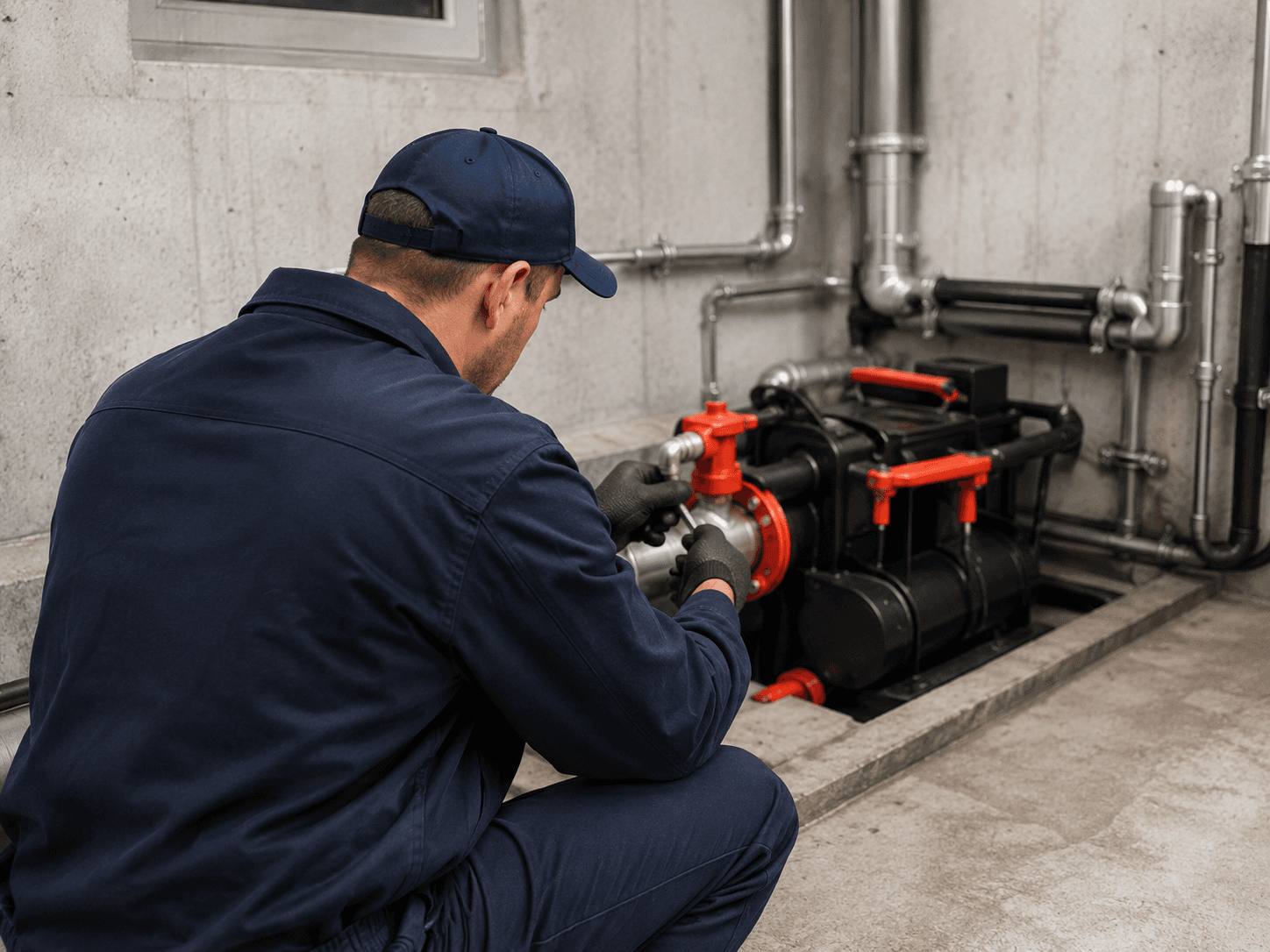 CLIENI Techniker bei Installation