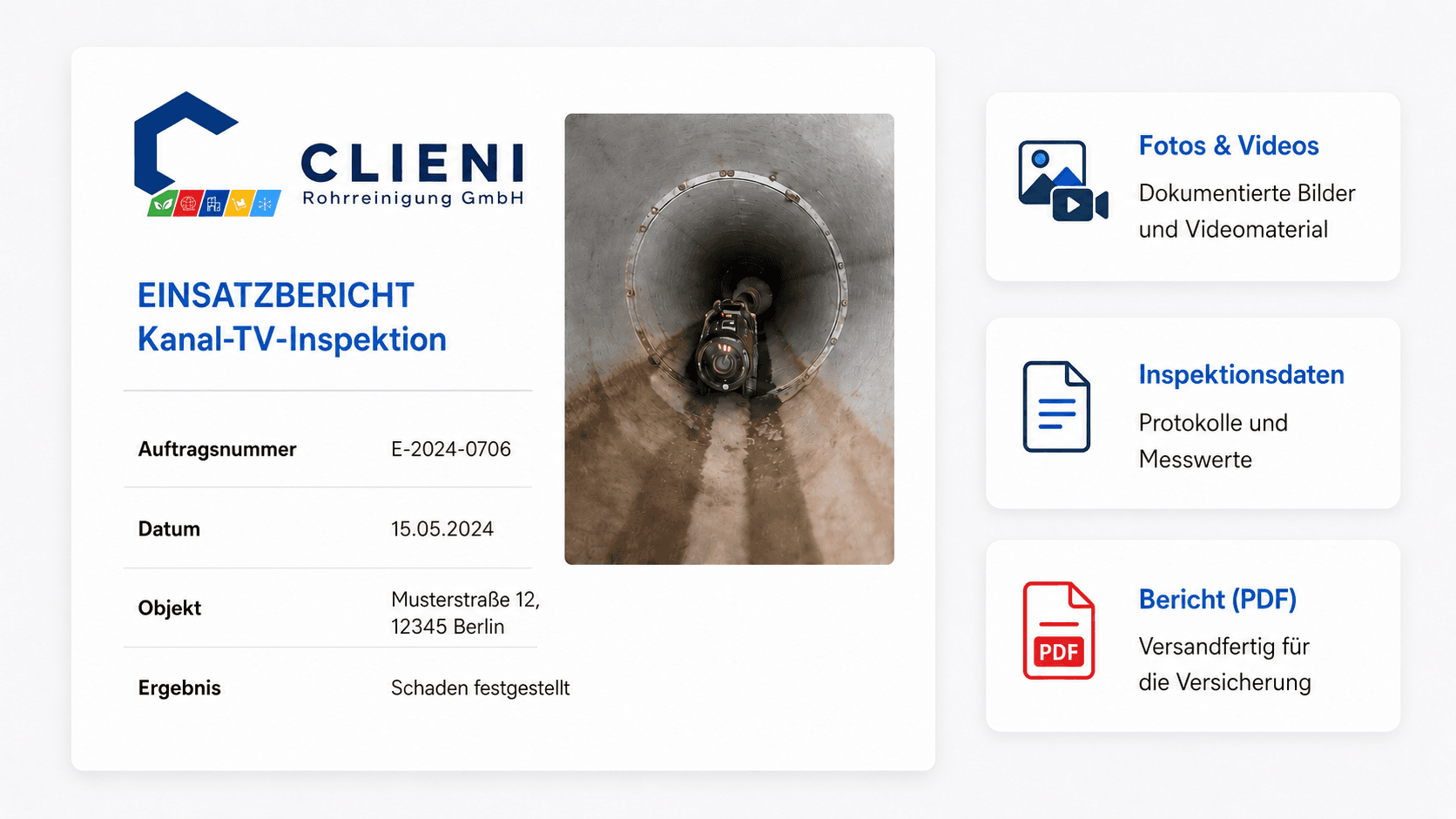 Professioneller Einsatzbericht CLIENI